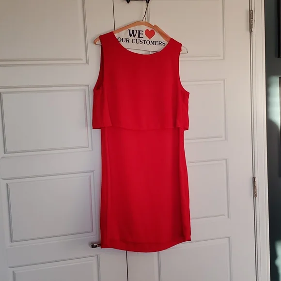 open lace back dress ANDROMEDA RED MINI DRESS